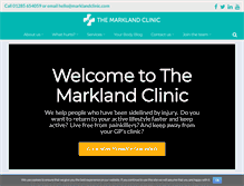 Tablet Screenshot of marklandclinic.com
